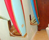 Surfboard Wall Rack VERTICAL Longboard - Hawaiian Gun Rack BRUNETTE