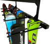 Ski Rack - Vertical 10 pairs or 12 pairs + Shelf