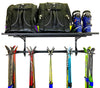 Ski Rack - Vertical 10 pairs or 12 pairs + Shelf