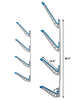 Surfboard Wall Rack - 6 Surfboard Adjustable