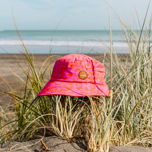 Surf Bump Hat- Bucket Style by SurfShell - Coral Daze