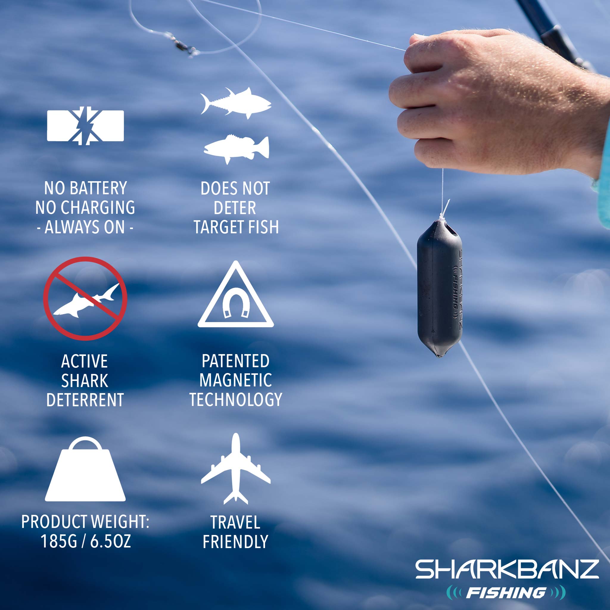 Sharkbanz - Fishing Tackle Deterrent 'Zeppelin' Australia