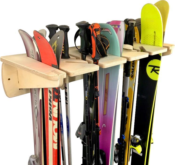 Walnut Snowboard Rack Snowboard Rack Australia Vertical 5 Snowboard Storage Wall Rack | Curve ...