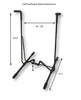 Surfboard Freestanding Rack - Vertical Steel - No Center Fin Needed