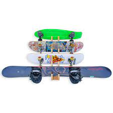 Skateboard Rack - Horizontal x4 - Bamboo